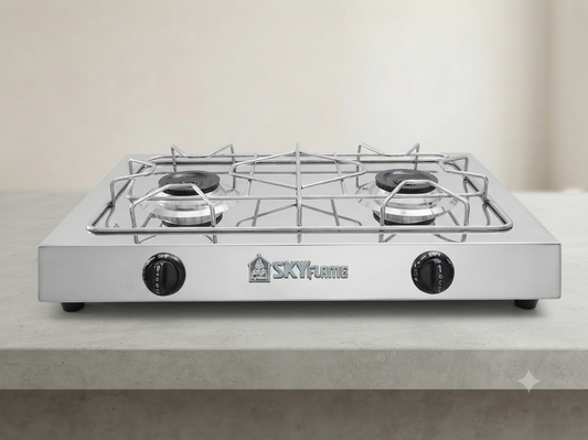 Skyflame 2-Burner Table Top Gas Stove (LPG & Natural Gas)
